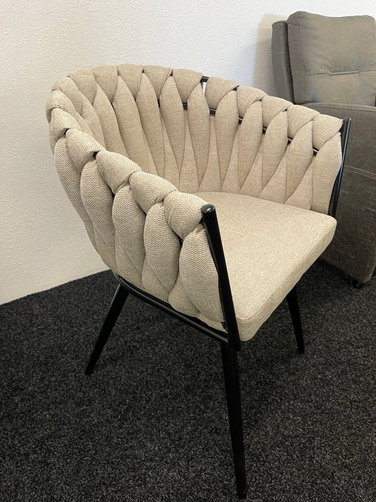 eetstoel frame zwart bekleding linnen exclusief actie prijs, Overige kleuren, Nieuw, Ophalen of Verzenden, Eetstoel frame zwart bekleding linnen exclusief voorraad actie