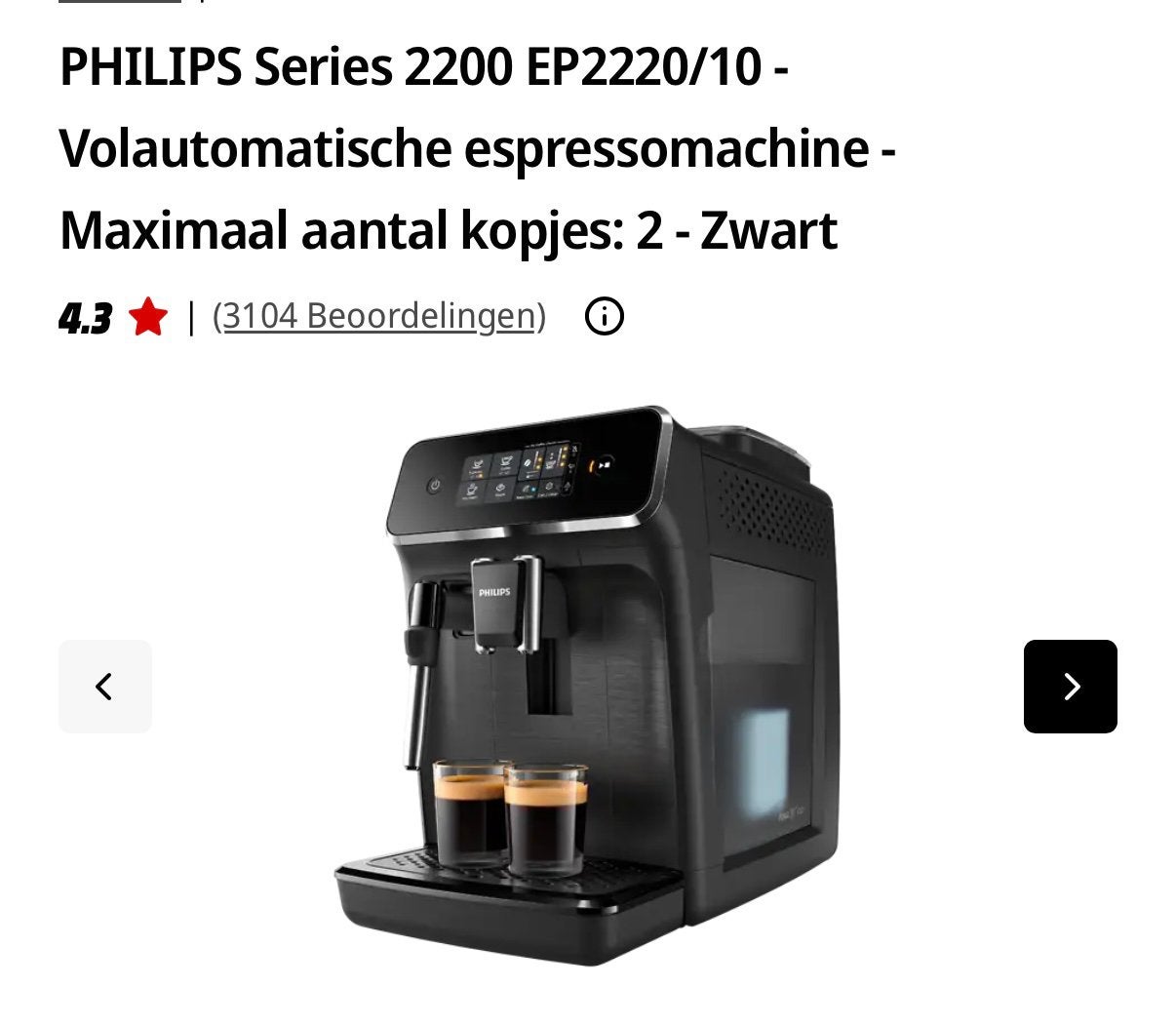 Koffiemachine Philips, Ophalen, Gebruikt, Koffiemachine, Afneembaar waterreservoir