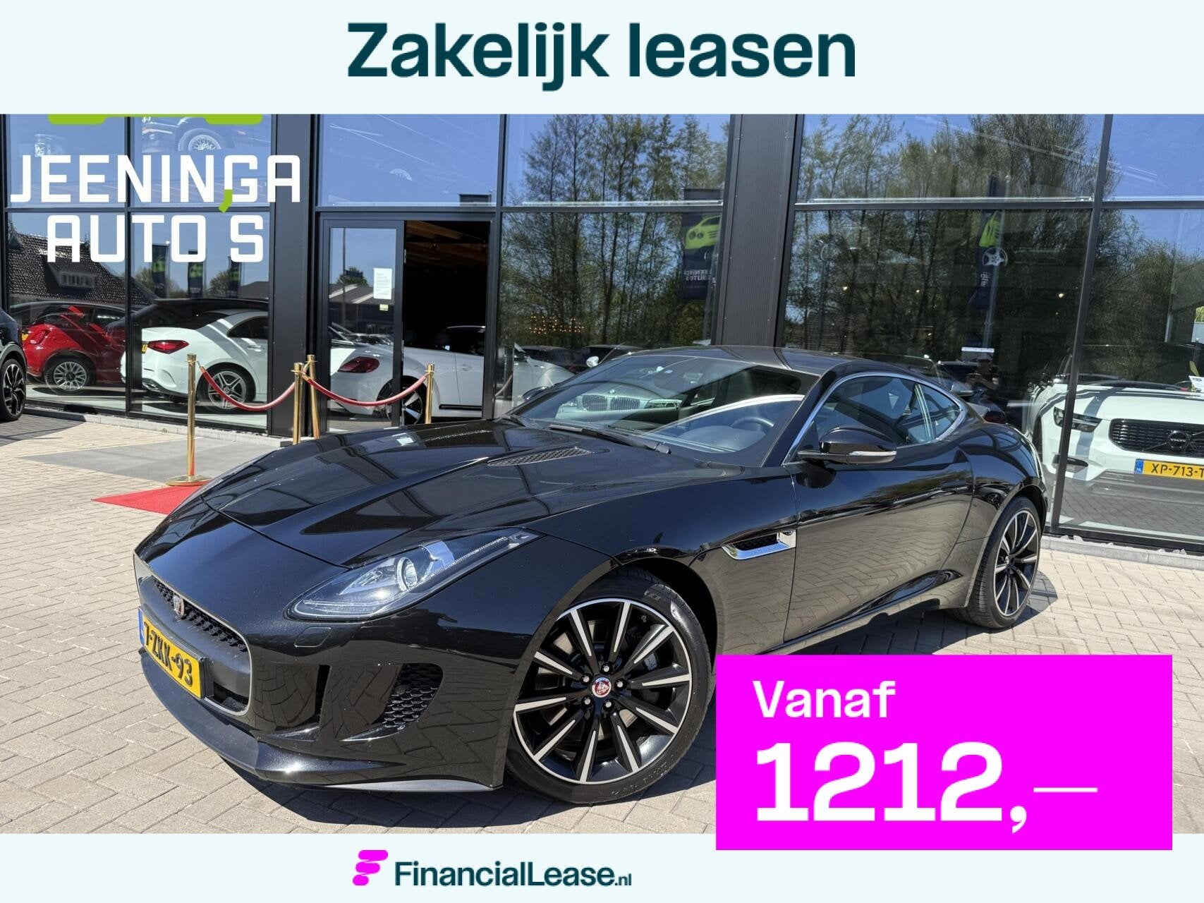 Jaguar F-type 3.0 V6 Coupé|Camera|Pano|Memory|Leer|NAP, Automaat, Achterwielaandrijving, 2995 cc, 2 stoelen