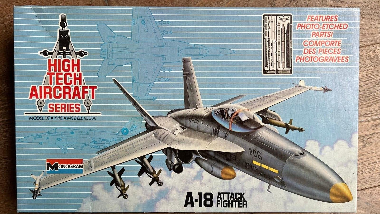 1/48 Monogram A-18 High Tech photo-etched parts, Zo goed als nieuw, Groter dan 1:72, Vliegtuig, Ophalen