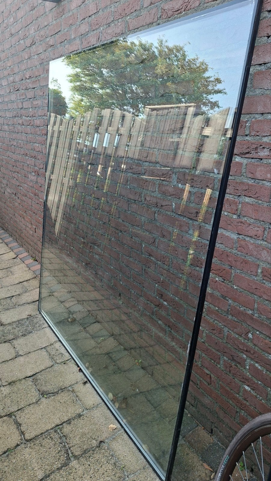 Groot raam, dubbel glas, 172,5 x 154,5, Ophalen, Gevelraam of Ruit, 160 cm of meer
