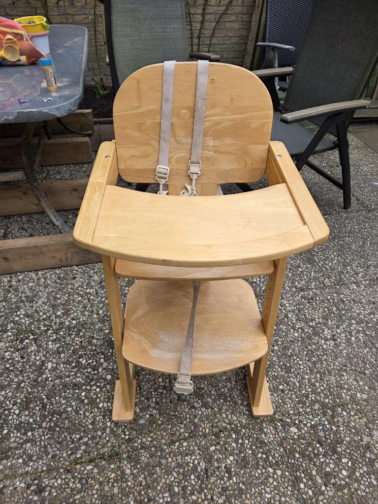 Houten kinderstoel Bambino, Kinderen en Baby's, Kinderstoelen, Gebruikt, Meegroeistoel, Ophalen
