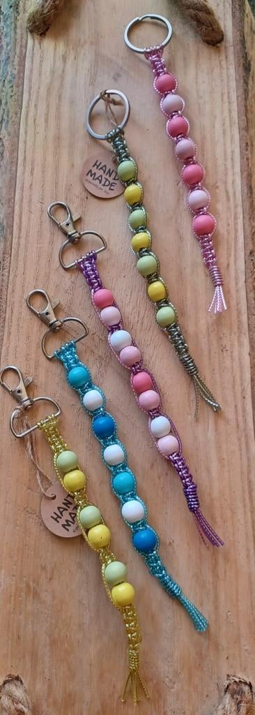 Set 5 sleutelhangers. Handmade. Familie., Ophalen of Verzenden, Nieuw, Overige typen