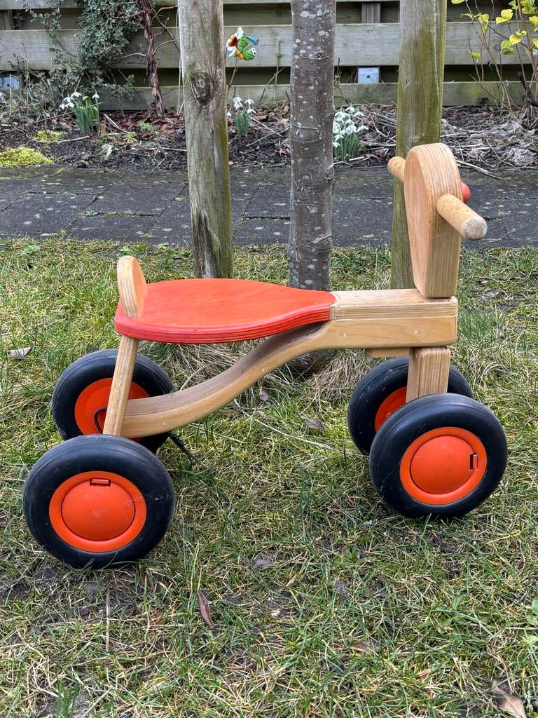 Houten loopfiets 'van Dijk' - Redelijke staat, Kinderen en Baby's, Speelgoed | Buiten | Voertuigen en Loopfietsen, Ophalen of Verzenden