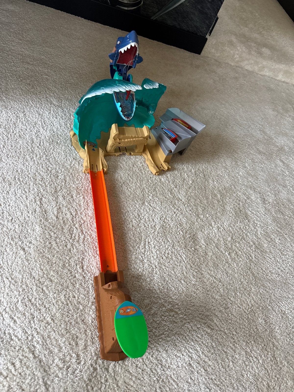 Hot Wheels Haai Racebaan met Lanceerder, Ophalen, Racebaan, Zo goed als nieuw, Hot Wheels