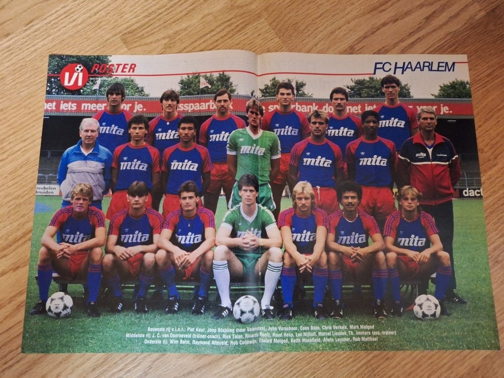 Verzameling oude elftalposters HFC Haarlem (6x), Ophalen of Verzenden, Zo goed als nieuw, Overige binnenlandse clubs, Poster, Plaatje of Sticker