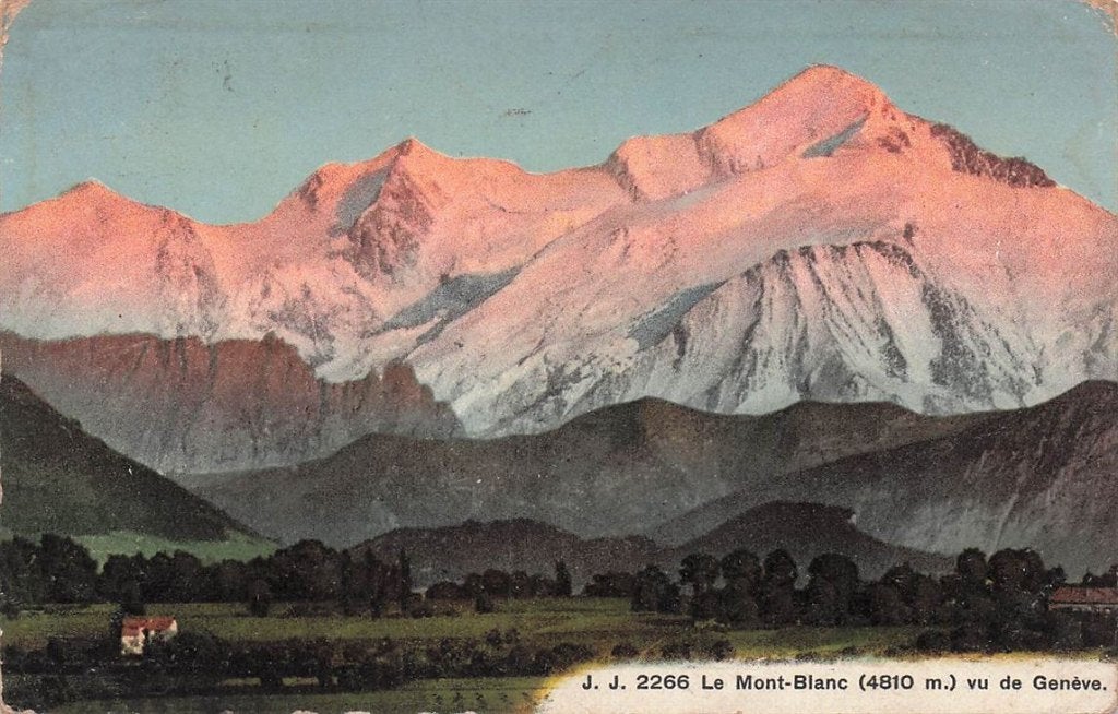 702-298-039 Le Mont-Blanc (4810 M.) Vu De Geneve, Verzenden, Voor 1920, Overig Europa