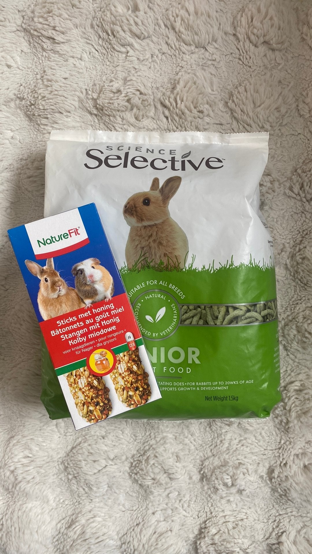 Konijnen voer junior science selective + knaagsticks, Dieren en Toebehoren, Ophalen of Verzenden, Nieuw, Overige typen