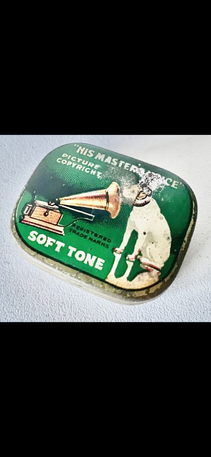antiek ‘HMV’ DOOSJE + RESERVE-NAALDEN  78-RPM GRAMMAFOON, Ophalen of Verzenden, Gebruikt