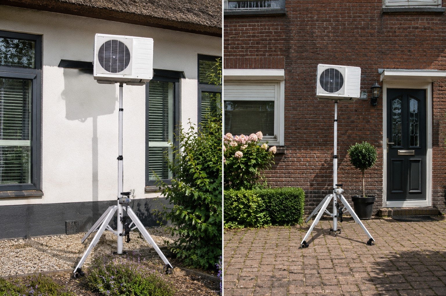 Draagbare bouwlift handig voor plaatsen airco en zonnewering, Ophalen, Zo goed als nieuw