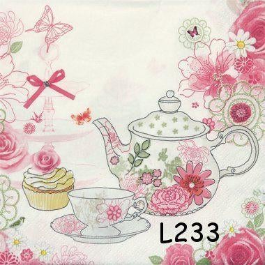 OPRUIMING servetten decoupage * tea time L233 – 17x, Verzenden, Nieuw