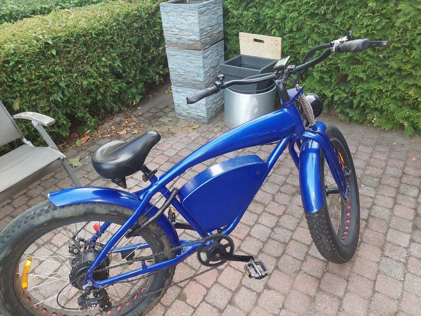 Stoere Fatbike Cruiser - Blauw, Zo goed als nieuw, Fietsen en Brommers, Fietsen | Cruisers en Lowriders, Ophalen of Verzenden