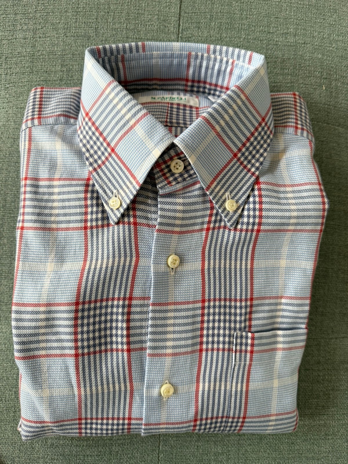 Shirt, medium, nieuw. Bardellli (Oger). Topkwaliteit, Kleding | Heren, Overhemden, Verzenden, Nieuw, Blauw, Halswijdte 39/40 (M)
