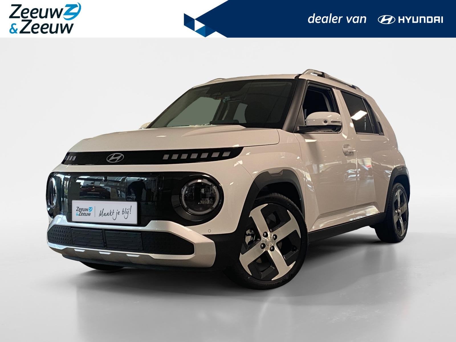 Hyundai INSTER EVOLVE W&T 49 KWH | WINTER PACK & TECH PACK |, Auto's, Stof, Automatische klimaatregeling, 116 pk, Wit