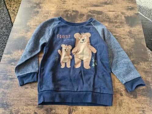 Blauwe forest friends trui Maat 92 hh, Trui of Vest, Onbekend, Ophalen of Verzenden, Zo goed als nieuw
