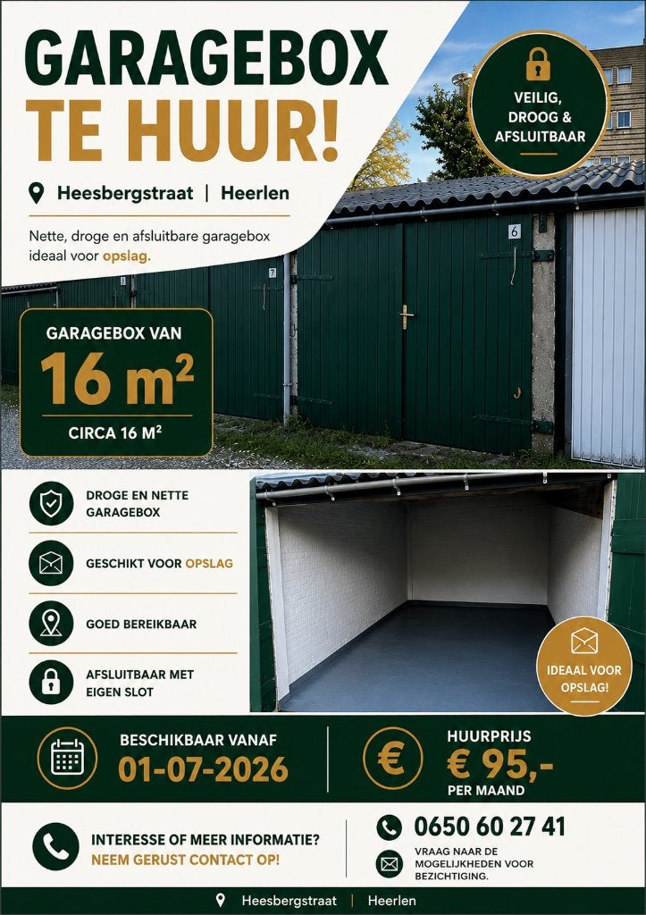 Garagebox te Huur, Limburg