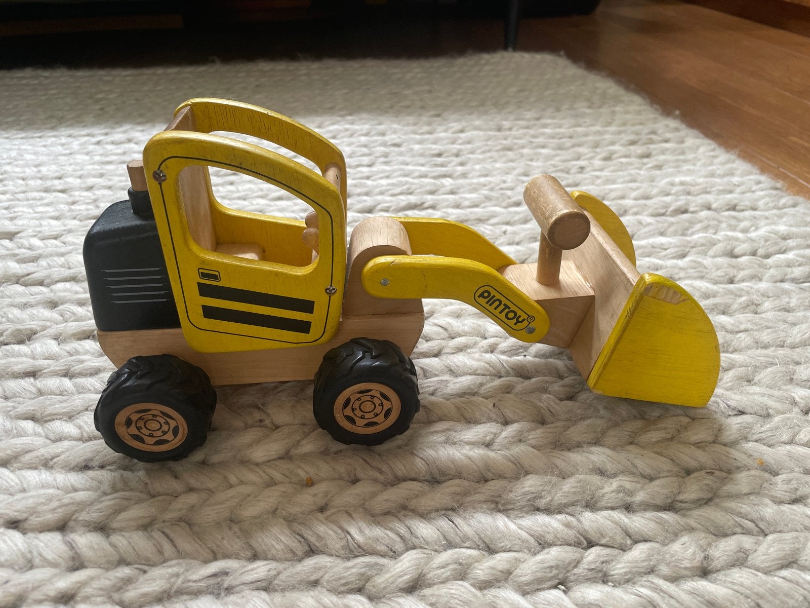 Houten speelgoed graafmachine van PINToy, Ophalen, Gebruikt
