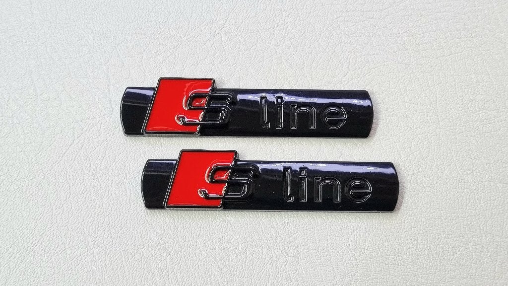 S-line Logo - Badges  - Zwart Glans, Auto diversen, Ophalen of Verzenden, Nieuw
