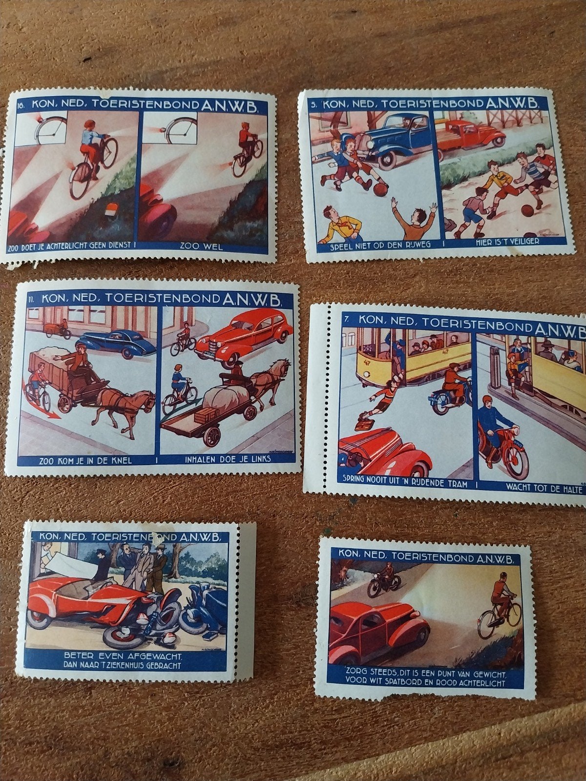 6 X Sluitzegels van de ANWB., Verzamelen, Merken en Reclamevoorwerpen, Ophalen of Verzenden, Overige typen