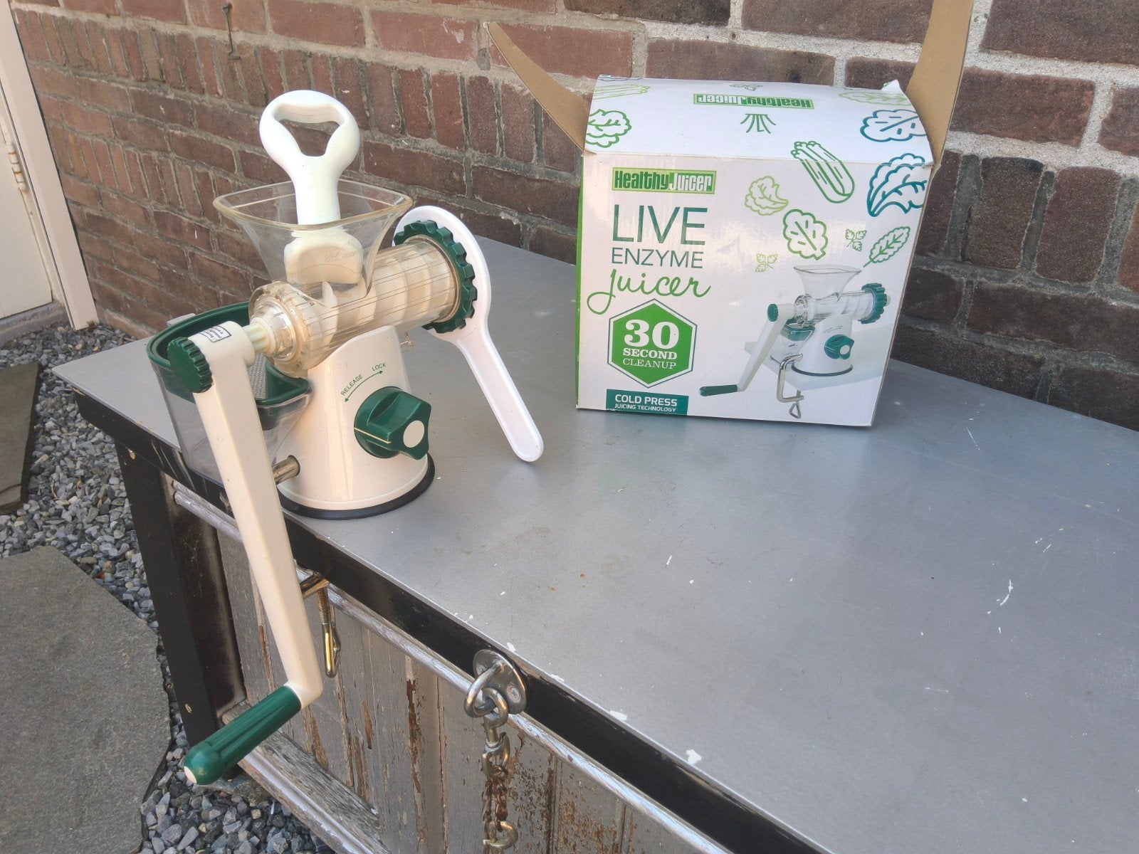 Healthy Juicer Live Enzyme Juicer - Handmatige Slowjuicer, Ophalen, Zo goed als nieuw, Handmatig, Slowjuicer