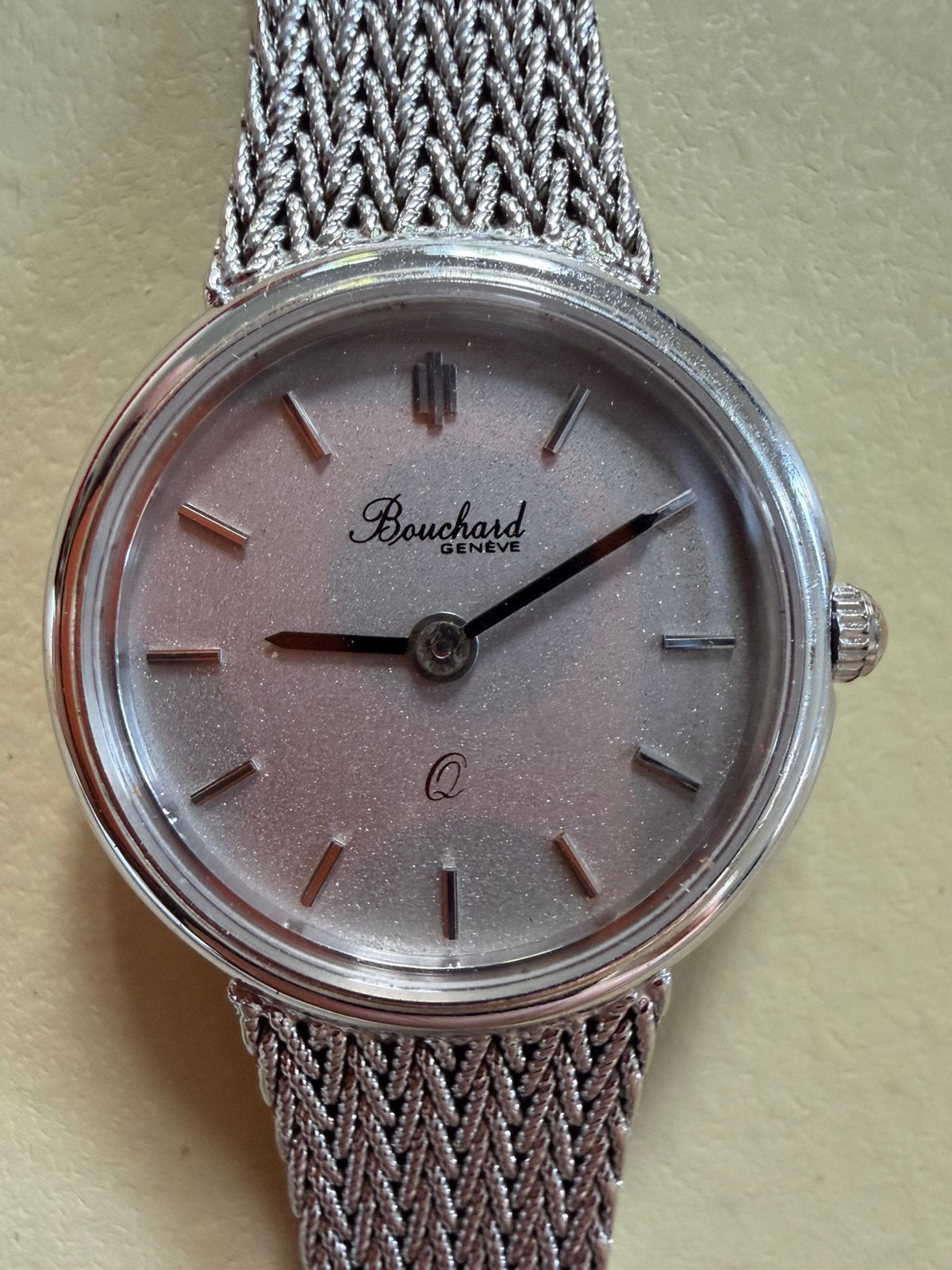 Witgoud 14K Bouchard dames horloge filligrain, Overige merken, Polshorloge, Ophalen of Verzenden, Zo goed als nieuw