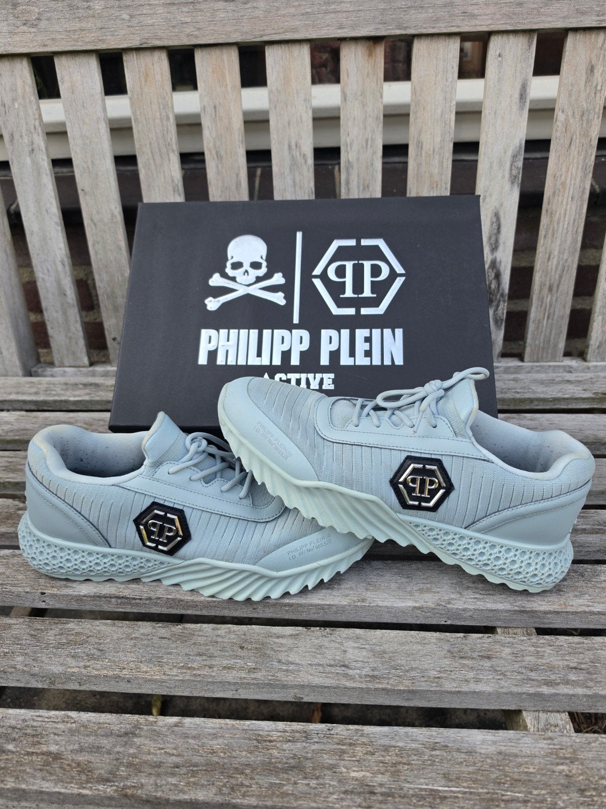 philipp plein sneaker hexagon runner maat 43 light blue, Ophalen of Verzenden, Blauw