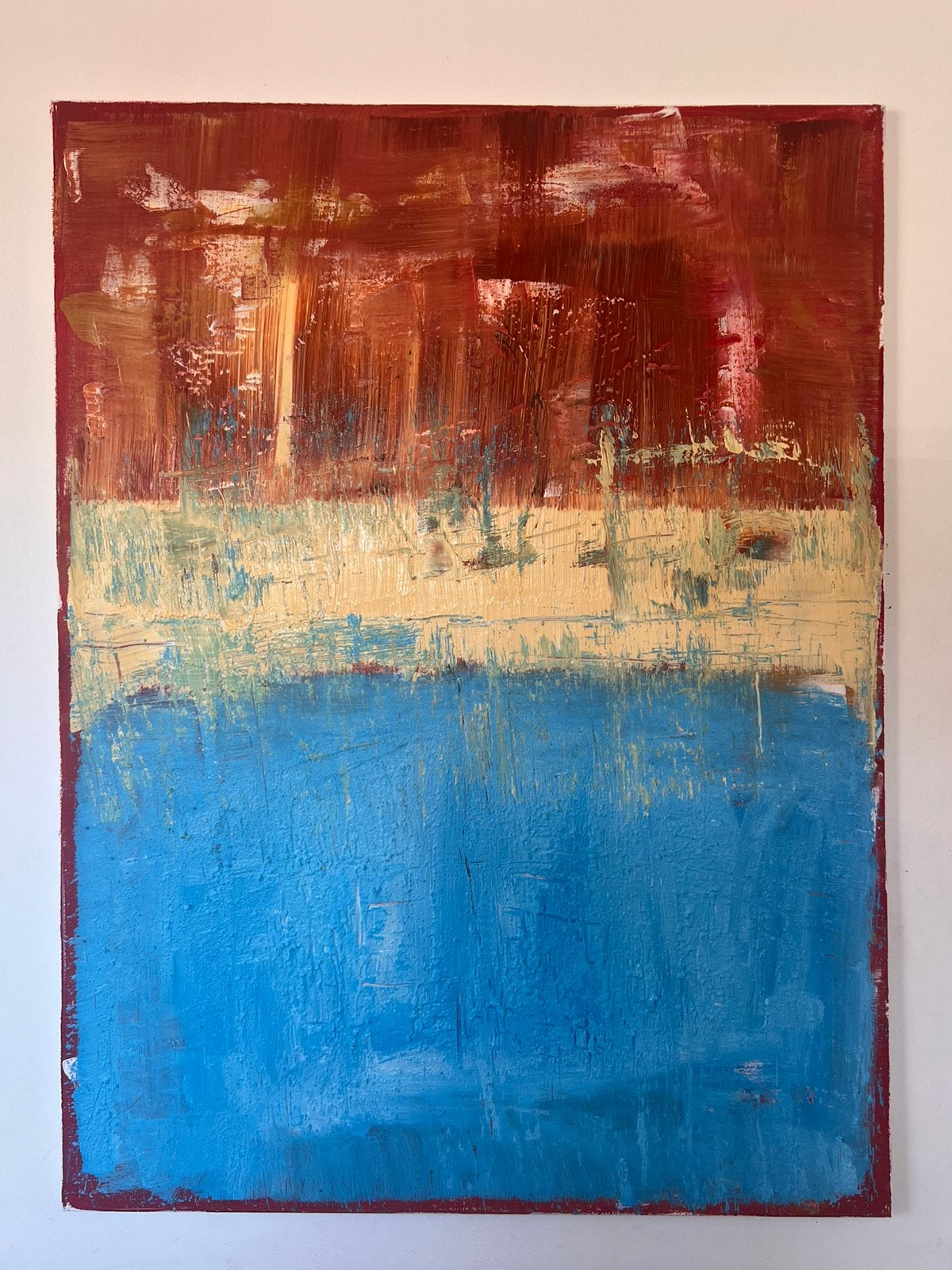 Abstract schilderij 90x120, Antiek en Kunst, Ophalen of Verzenden