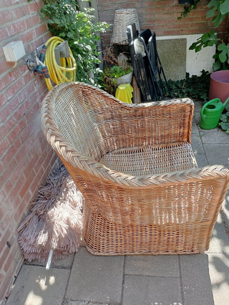 rotan stoelen voor binnen en buiten,schoon gemaakt en gelakt, Tuin en Terras, Ophalen, Zo goed als nieuw, Rotan