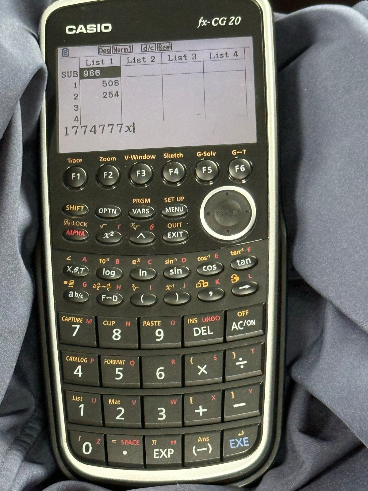 Casio fx-CG 20 grafische rekenmachine, Ophalen of Verzenden, Grafische rekenmachine, Gebruikt