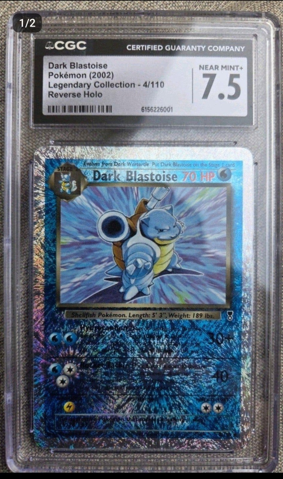 blastoise 4/110 legendary collection 7.5 cgc, Ophalen of Verzenden
