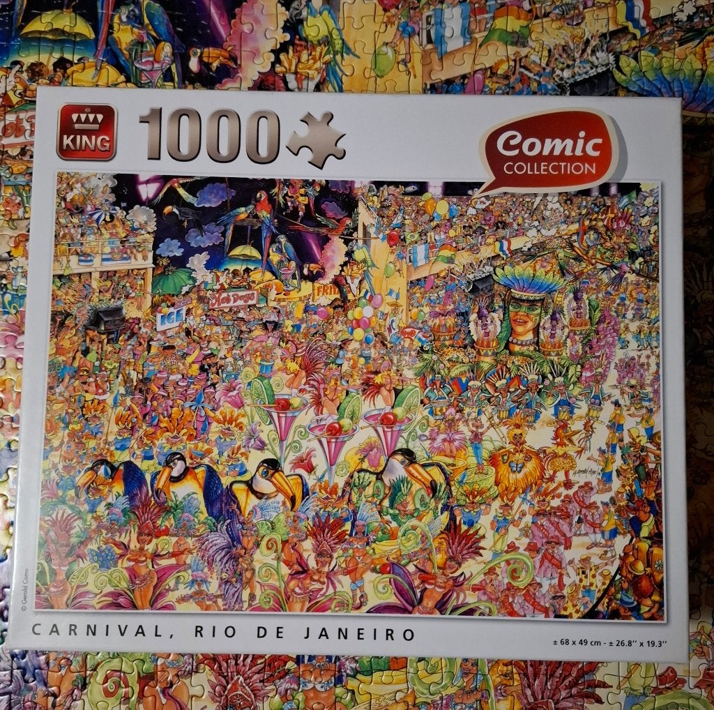 1000 stukjes legpuzzel carneval rio de janeiro (compleet), Ophalen of Verzenden, 500 t/m 1500 stukjes, Zo goed als nieuw, Legpuzzel