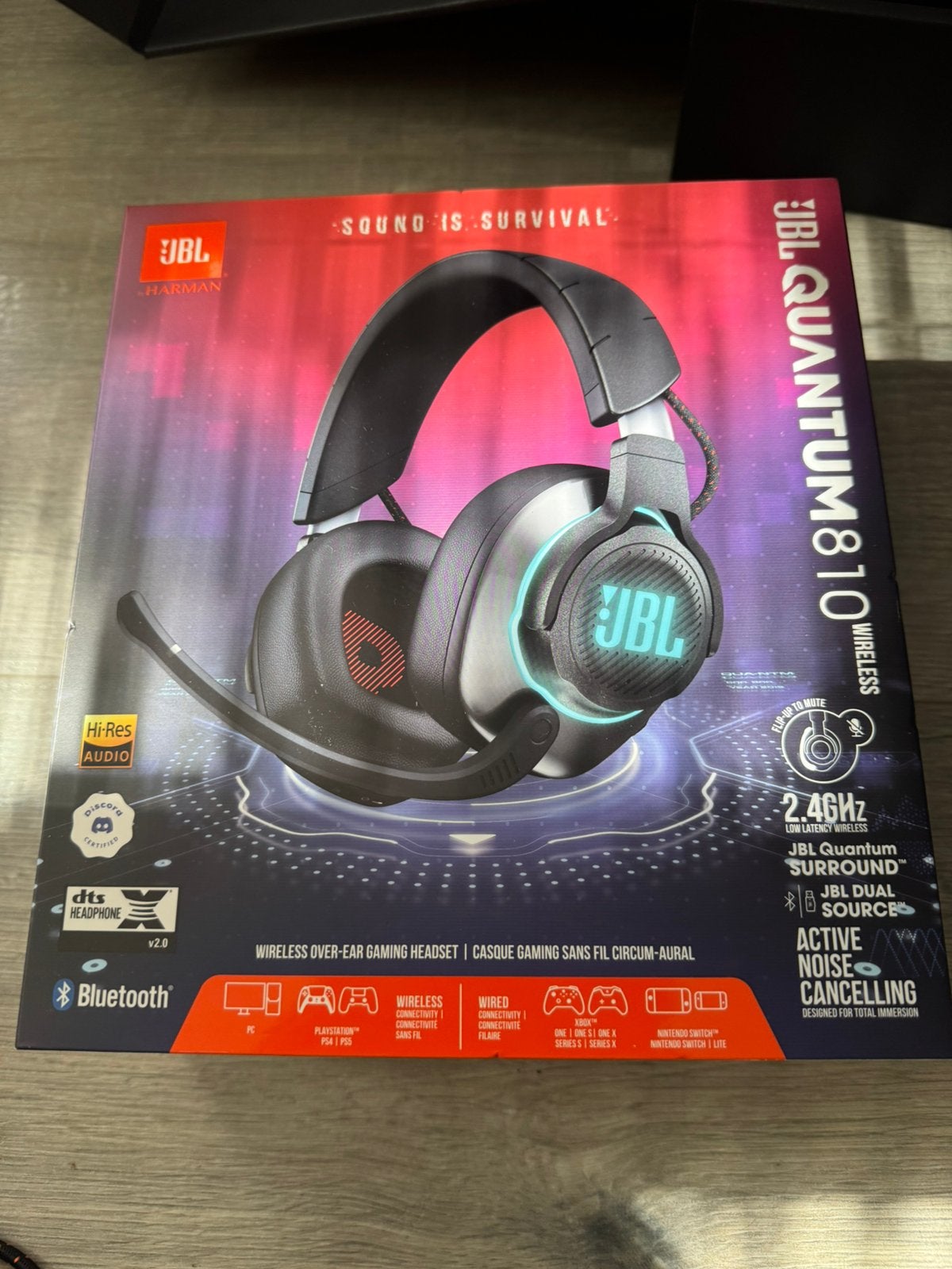 JBL Quantum 810 Wireless – Factuur & Garantie, Computers en Software, Headsets, Ophalen, Zo goed als nieuw, Draadloos, Over-ear
