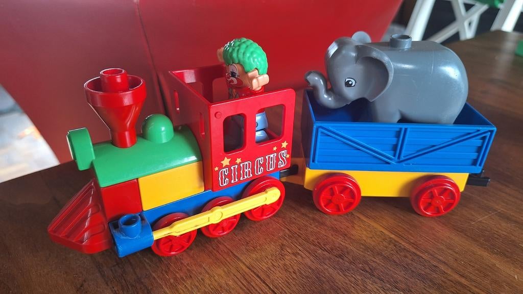 Duplo Circus Trein met Clown en Olifant (5606), Ophalen, Gebruikt, Overige merken
