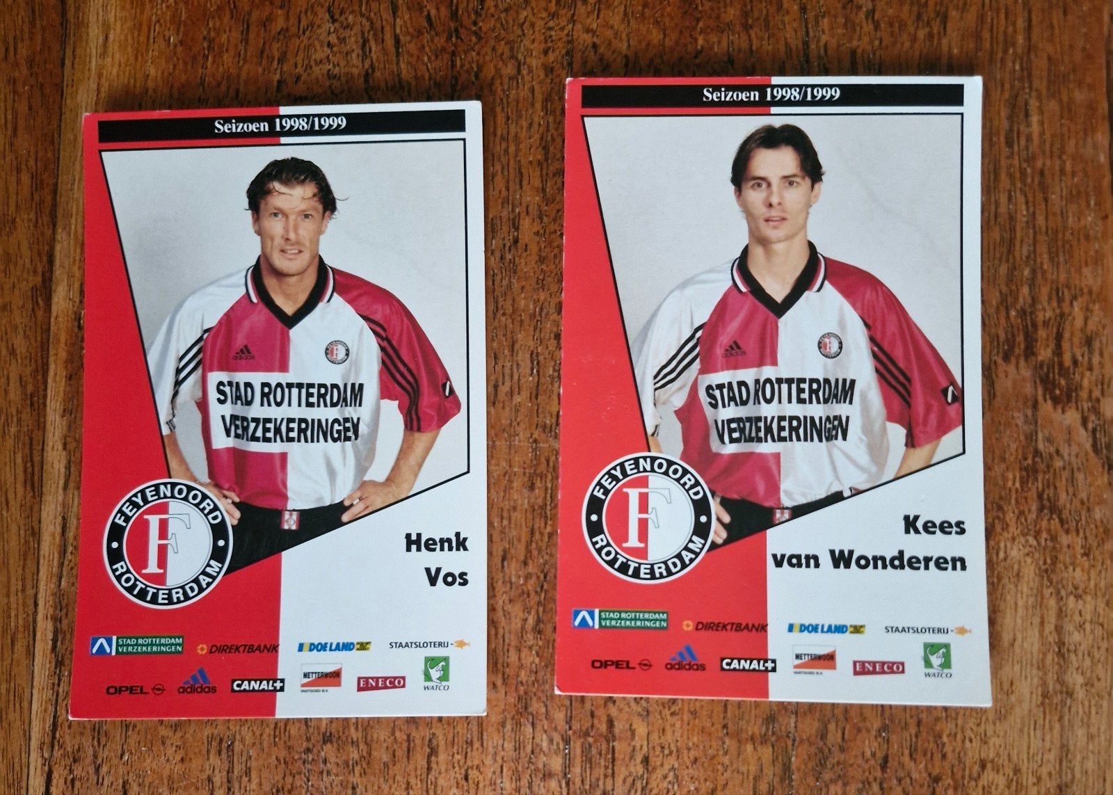 Feyenoord Spelerskaarten 1998/1999 - Vos & Van Wonderen, Ophalen of Verzenden, Zo goed als nieuw, Feyenoord, Spelerskaart