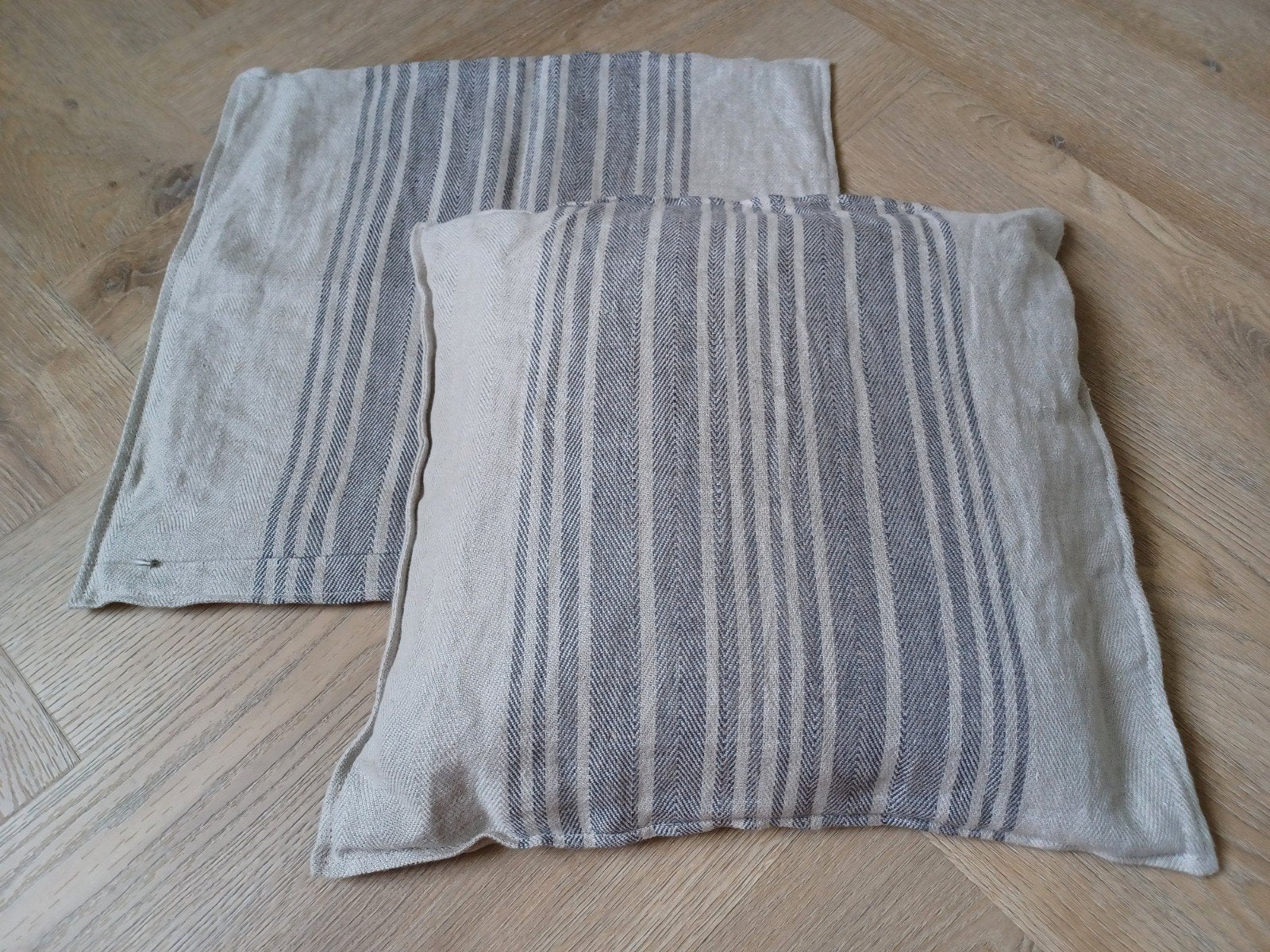 ❤️ 2 zara home kussenhoezen 45x45 cm linnen NIEUW, Huis en Inrichting, Verzenden, Nieuw, Grijs, Vierkant
