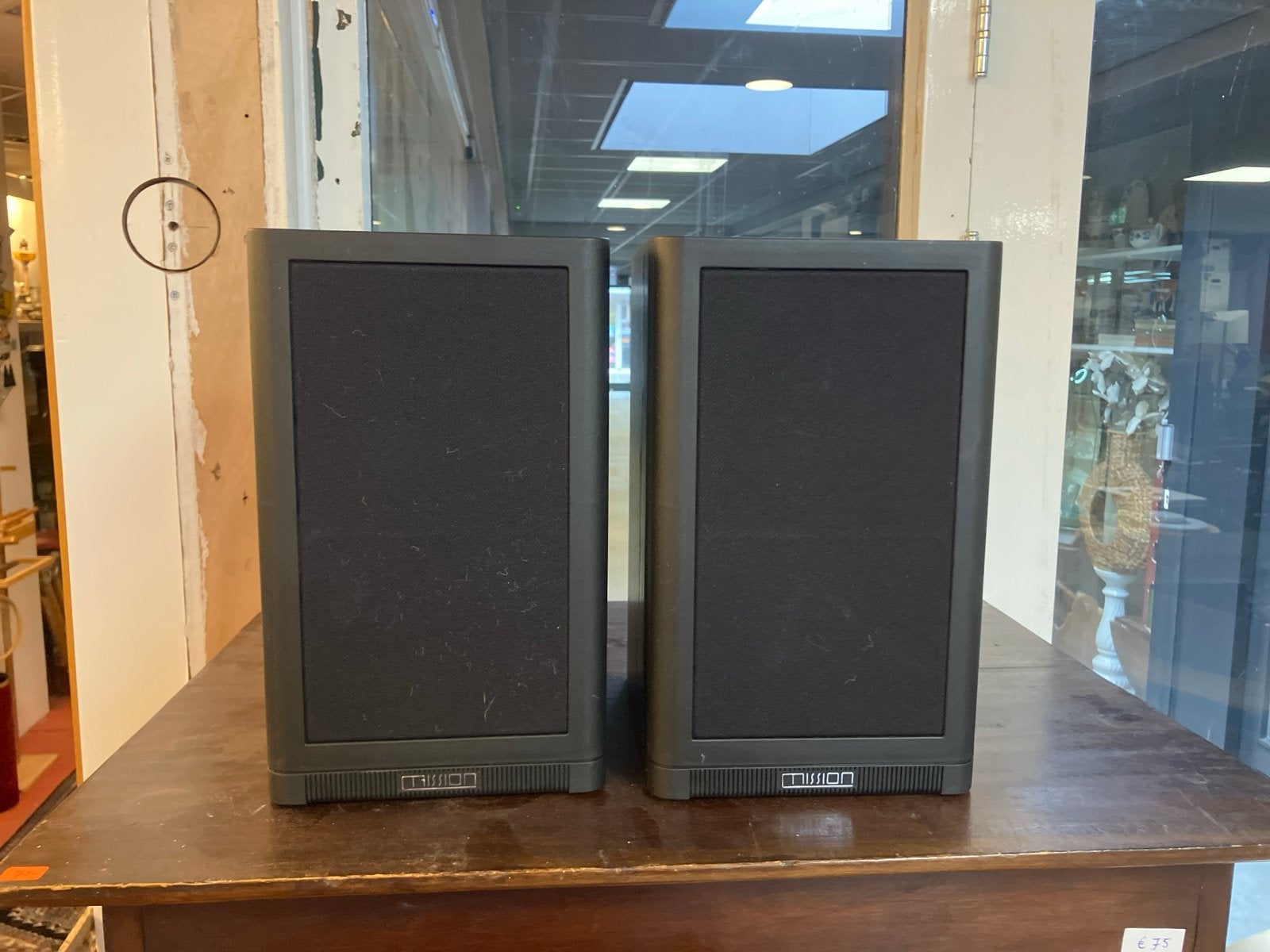 Mission 760i speakers - Licht beschadigd, zonder kabels, Gebruikt, 60 tot 120 watt, Mission, Front, Rear of Stereo speakers