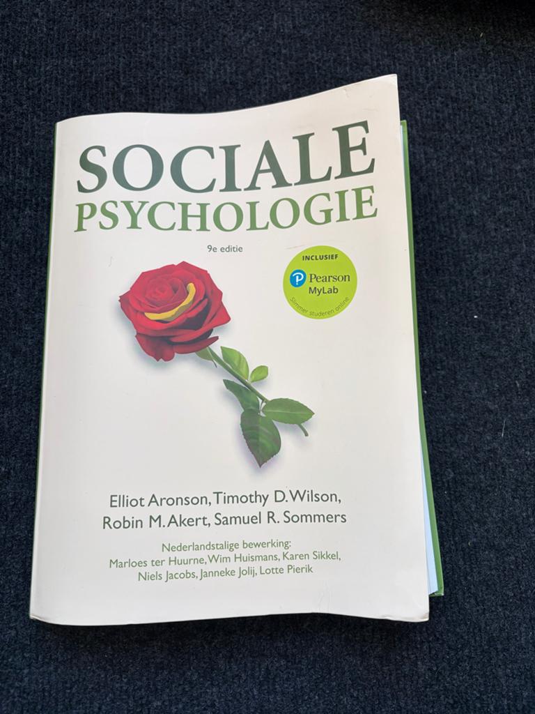 Sociale Psychologie - 9e editie (Pearson MyLab inbegrepen), Ophalen of Verzenden, Gamma, Zo goed als nieuw, HBO
