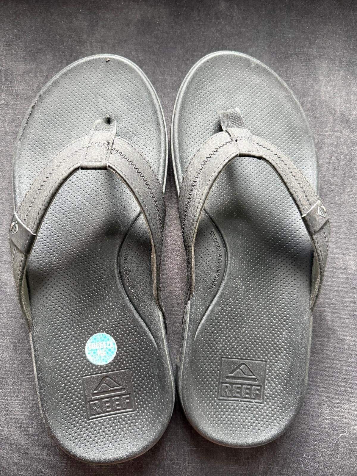 Reef Heren Teenslippers Zwart Maat 44 (US 11), Slippers, Zwart, Ophalen of Verzenden, Zo goed als nieuw
