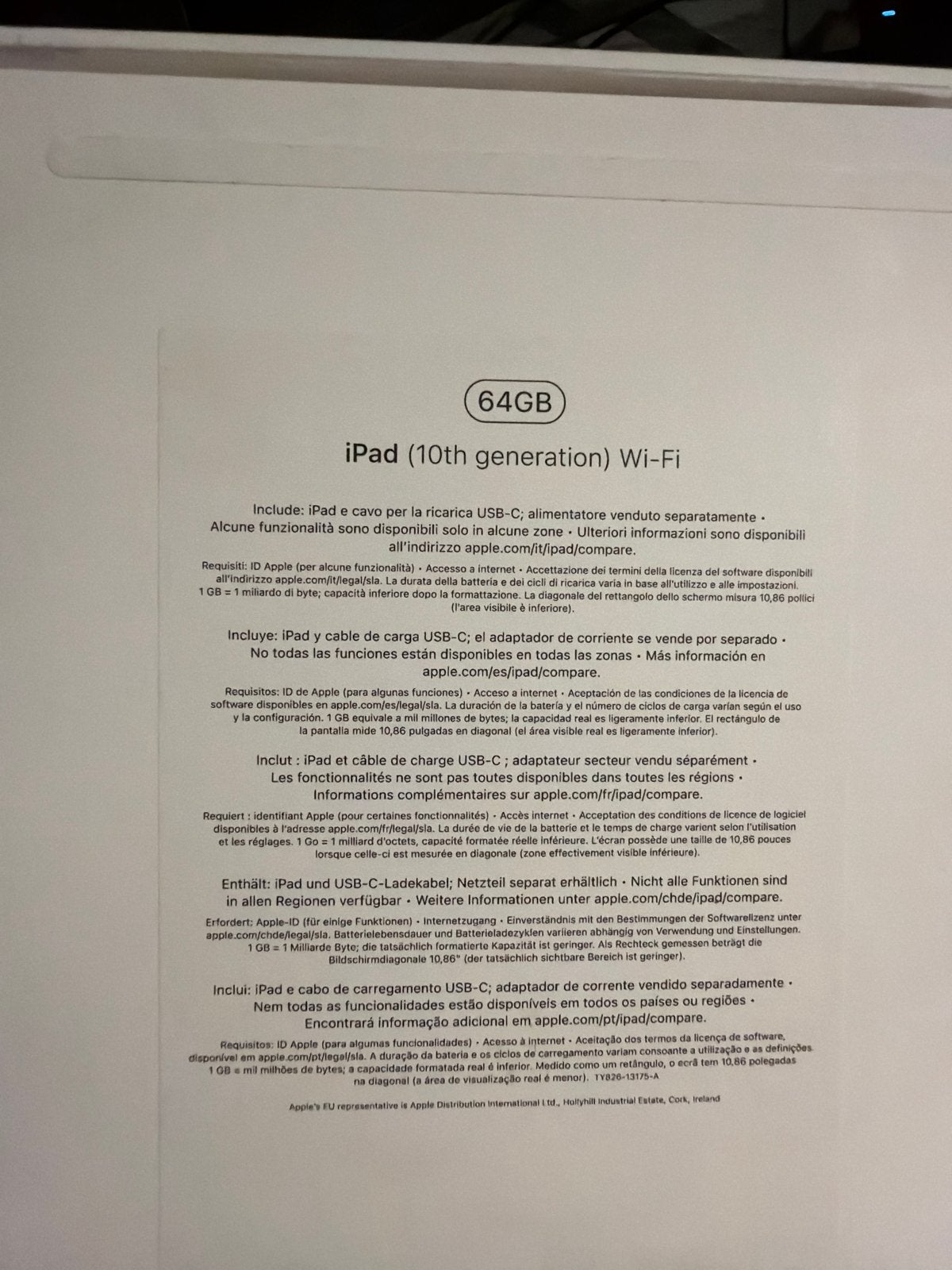 Apple iPad (10e generatie) Wi-Fi 64GB, Computers en Software, Apple iPads, 10 inch, Apple iPad, Ophalen of Verzenden, 64 GB