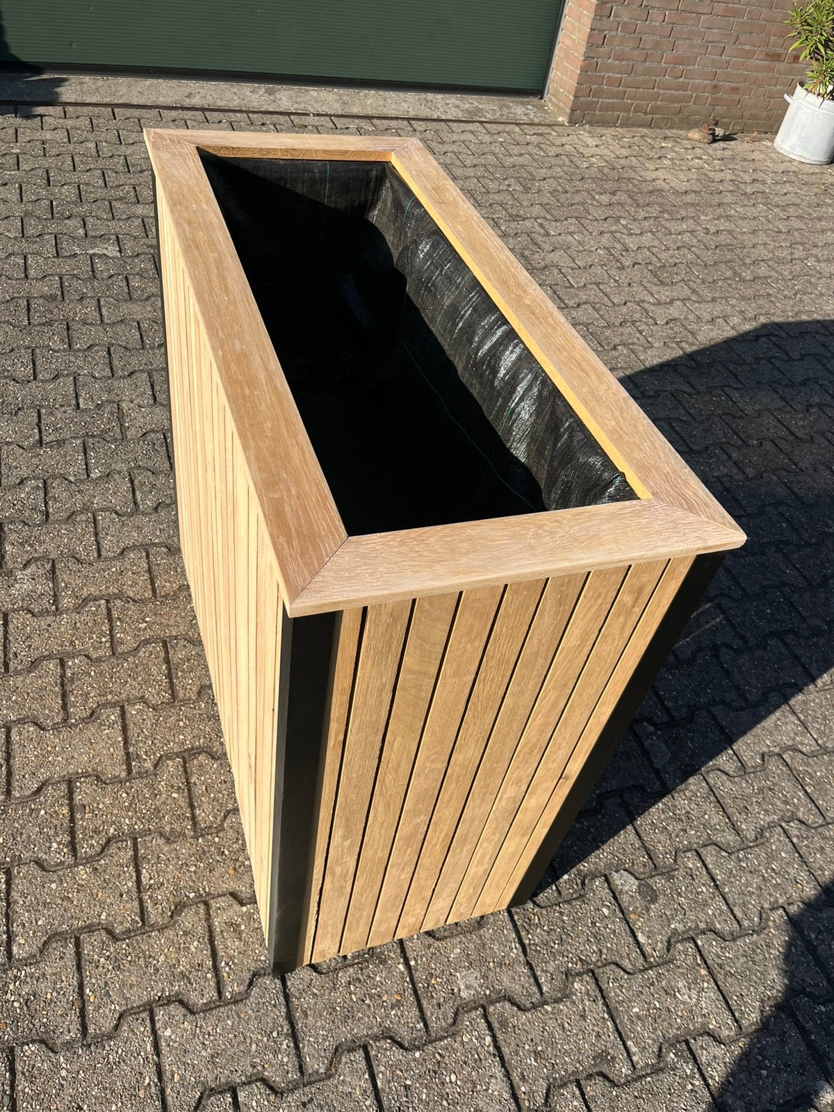 Eiken Bloembak, Ophalen of Verzenden, Zo goed als nieuw, Rechthoekig, Hout
