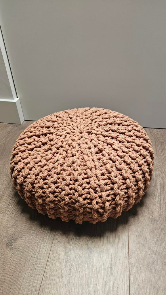Kidsdepot Poef Terracotta, Minder dan 50 cm, Rond, Minder dan 50 cm, Ophalen of Verzenden