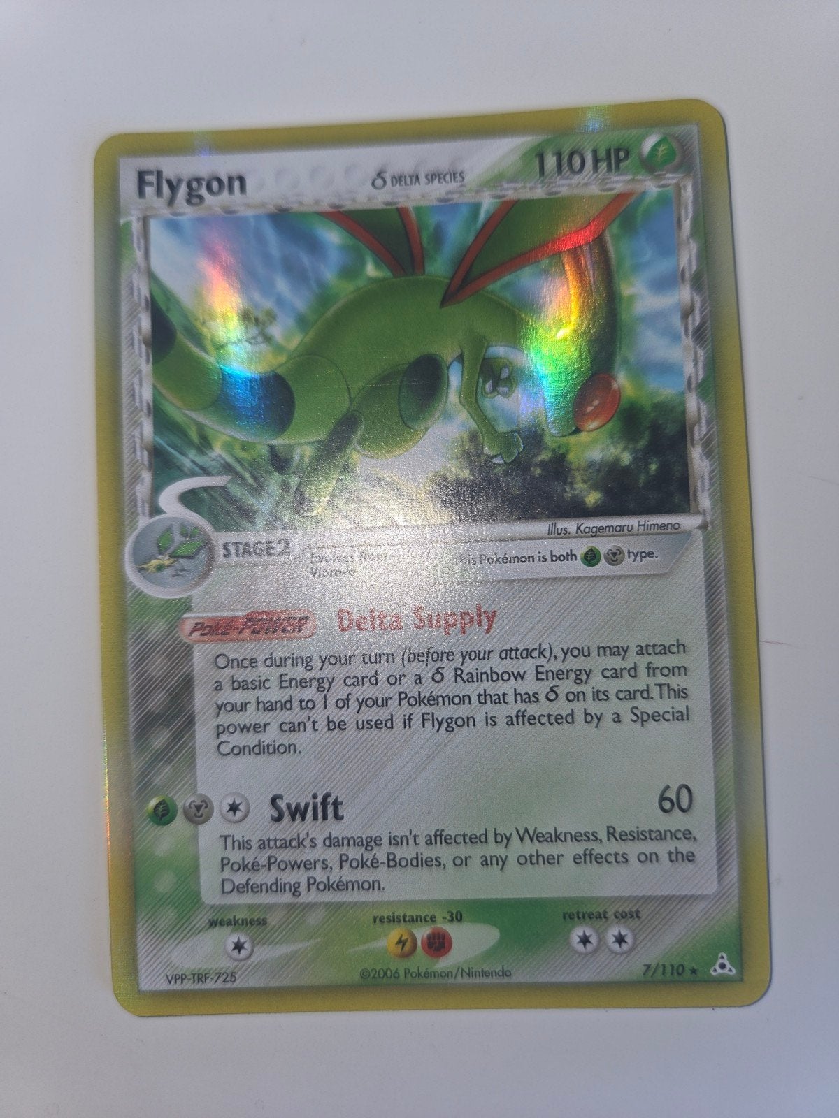 Flygon Delta Species 7/110, Ophalen of Verzenden, Zo goed als nieuw, Losse kaart, Foil