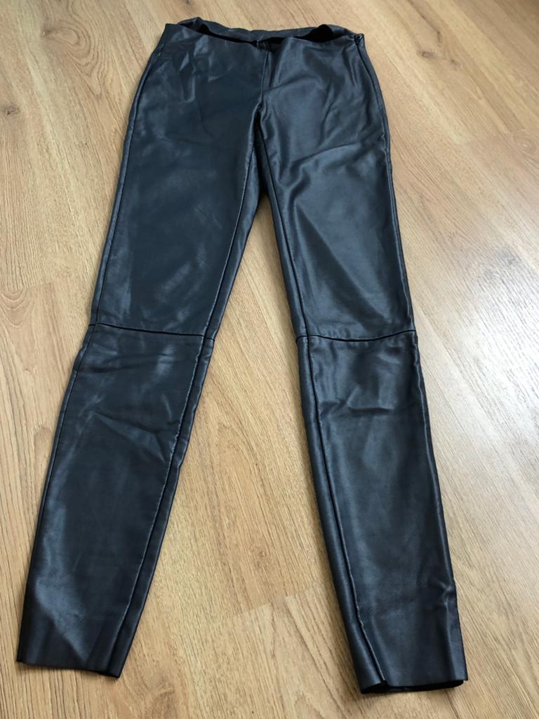 10days petrol donkerblauw nep leren leer broek 0, Kleding | Dames, Broeken en Pantalons, Zo goed als nieuw, Maat 36 (S), Blauw
