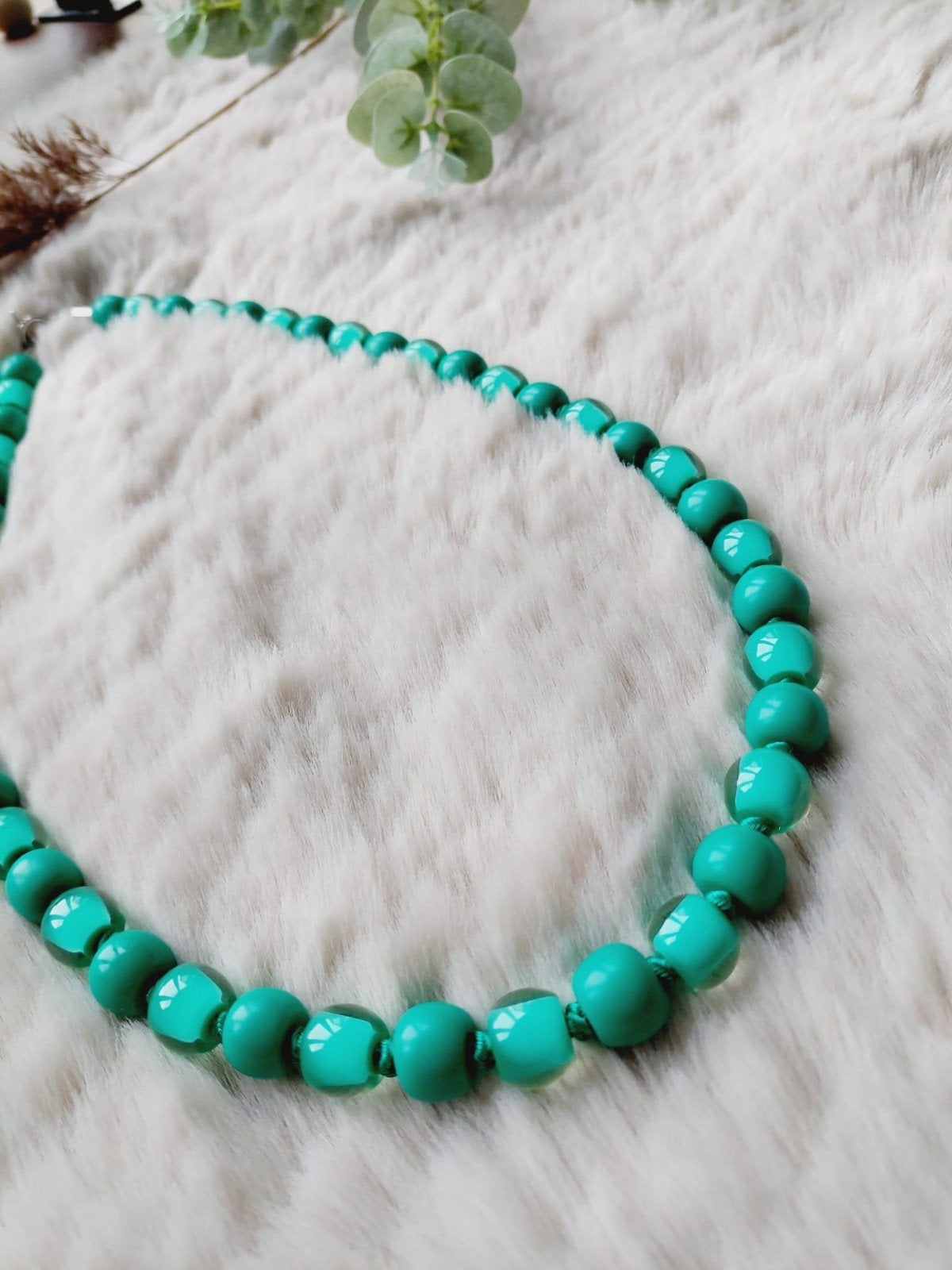 Zsiska ketting - blauw/groen, Ophalen of Verzenden, Zo goed als nieuw, Overige kleuren, Overige materialen