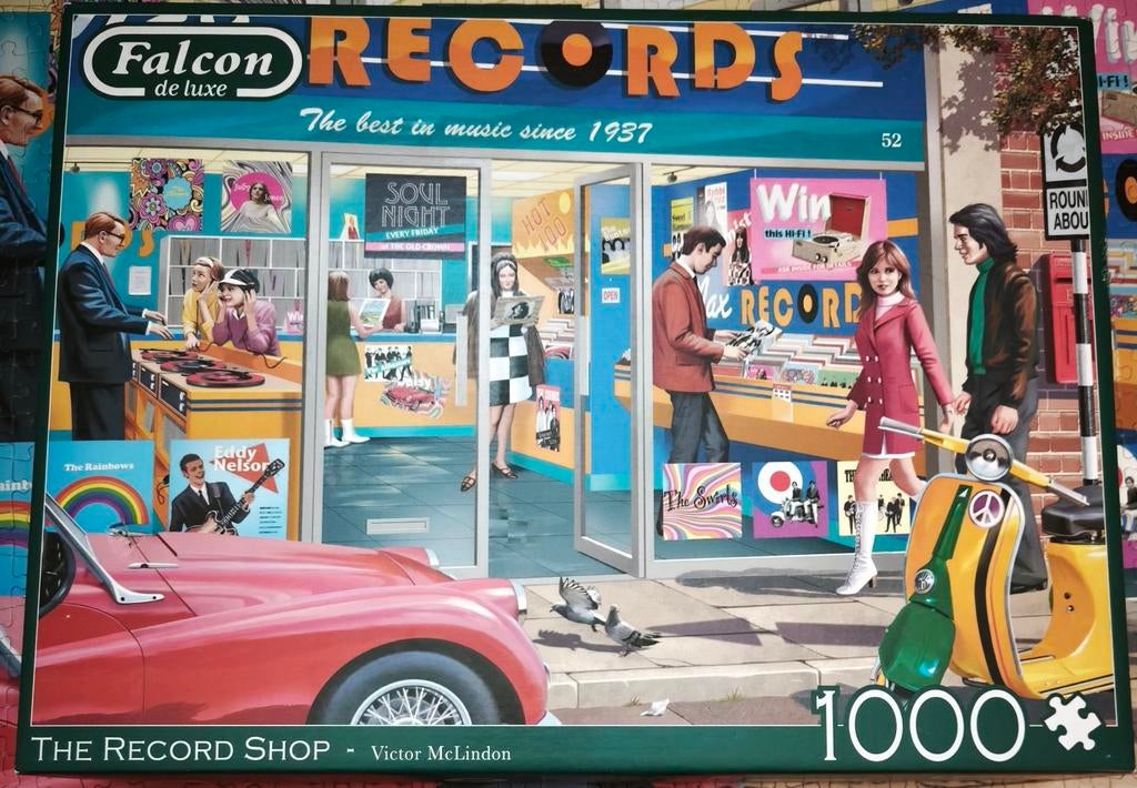 Legpuzzel The Record Shop, Hobby en Vrije tijd, Denksport en Puzzels, Ophalen of Verzenden, 500 t/m 1500 stukjes, Zo goed als nieuw