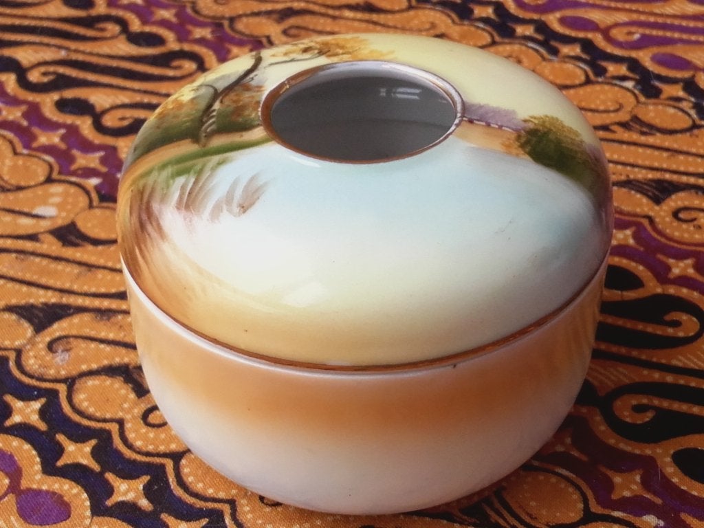 Originele oude Noritake speldenpot uit Japan 8 cm., Ophalen of Verzenden
