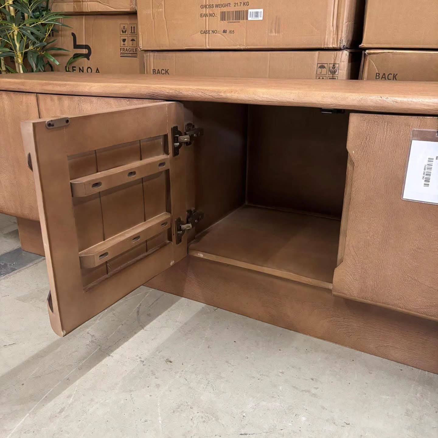 TV-meubel amalfi 170 cm Mangohout van Livingfurn, Ophalen, Onbekend, Nieuw, Onbekend