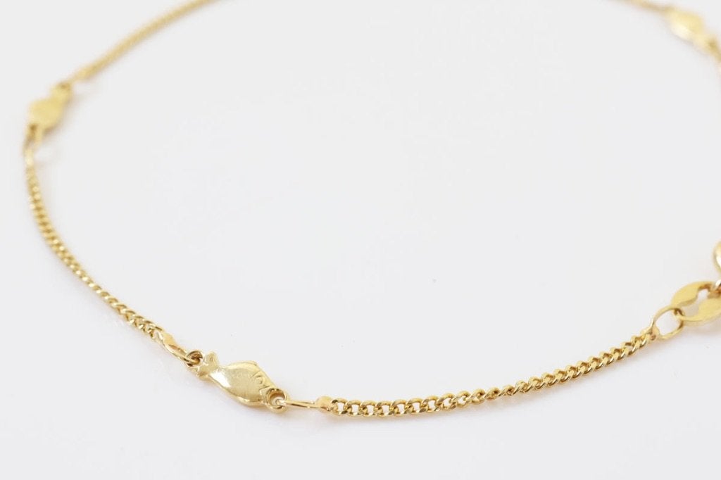 14 Karaat Gouden Armband met Visjes | Gourmet Schakel, Ophalen of Verzenden, Zo goed als nieuw, Goud, Goud