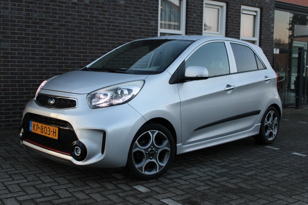 Kia Picanto 1.2 CVVT SportsLine-navi-clima-cruisecontrole, Auto's, Kia, Voorwielaandrijving, Gebruikt, Euro 6, 4 cilinders