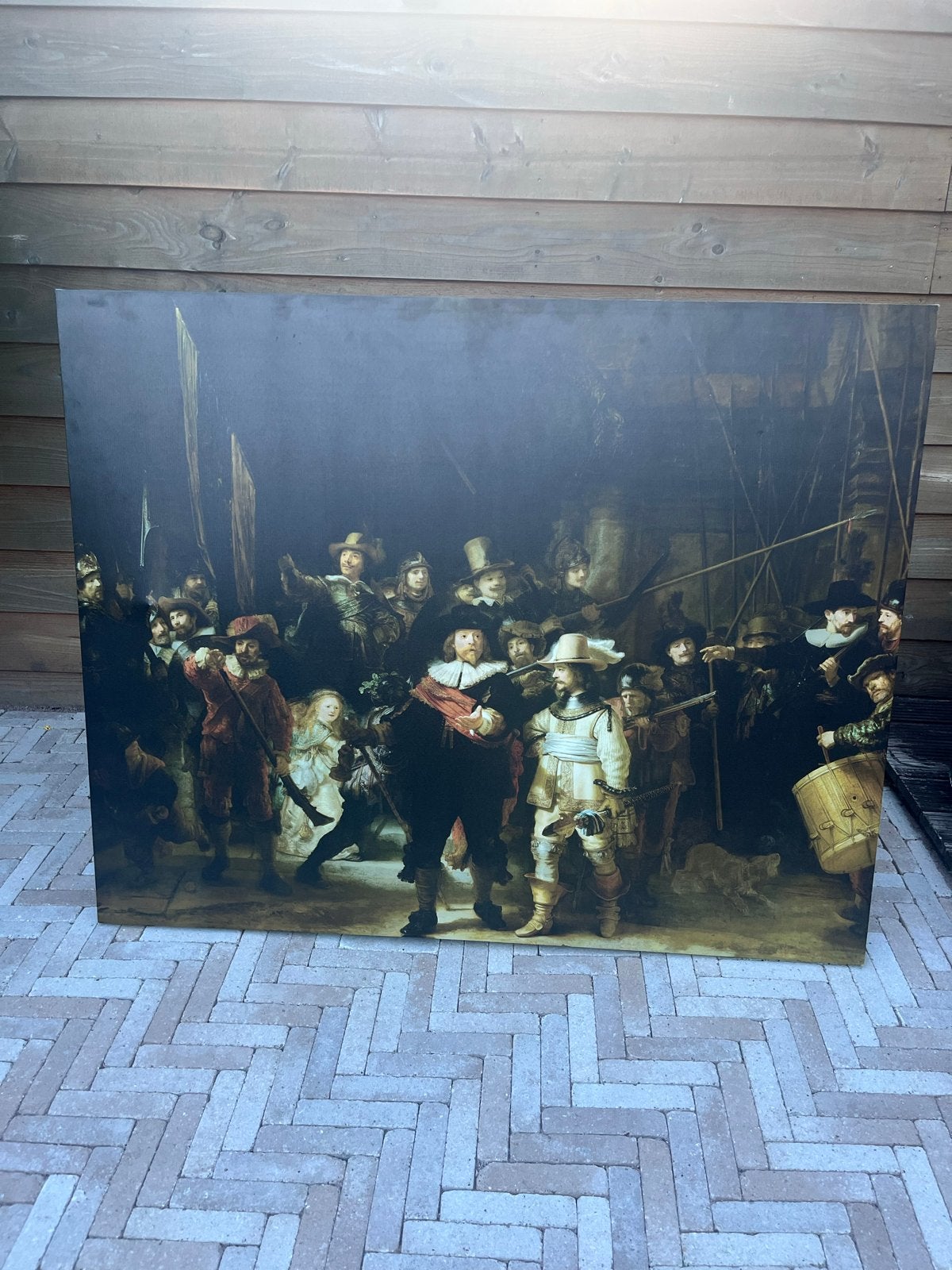 Groot schilderij 'De Nachtwacht' van Rembrandt, Ophalen
